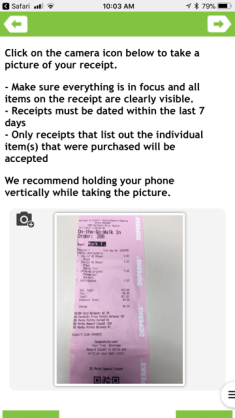 capturing your receipt